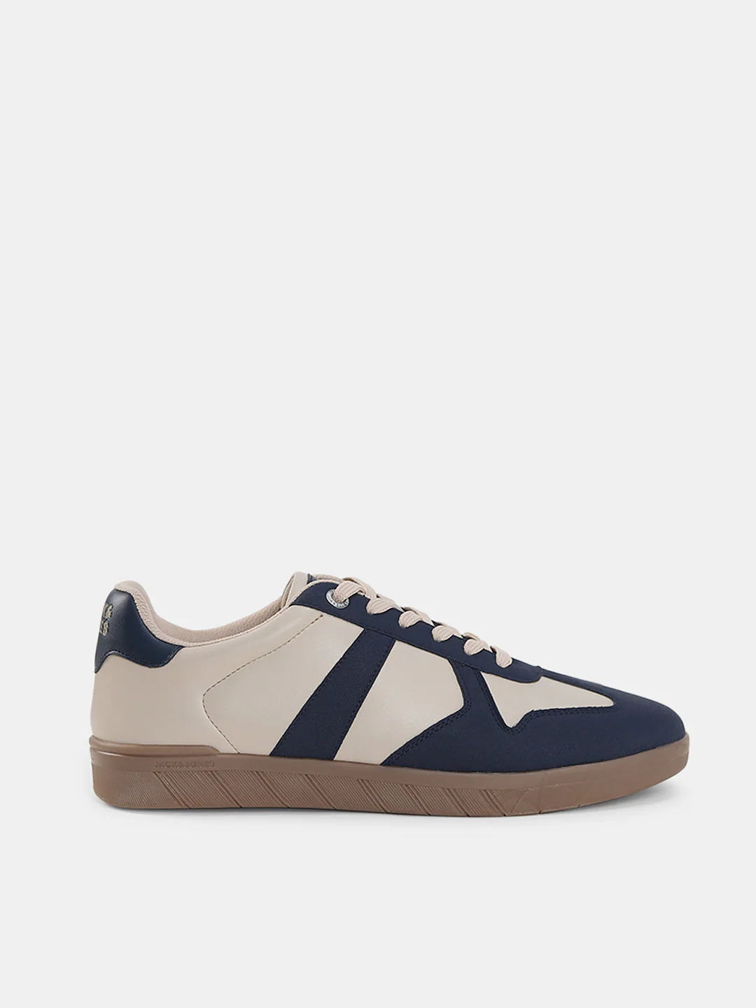 Navy Blue PU Lace Up Sneakers - Image 2
