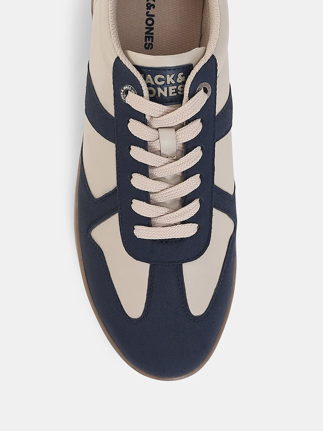 Navy Blue PU Lace Up Sneakers - Image 7