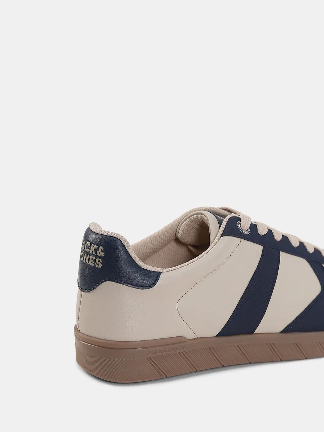 Navy Blue PU Lace Up Sneakers - Image 8