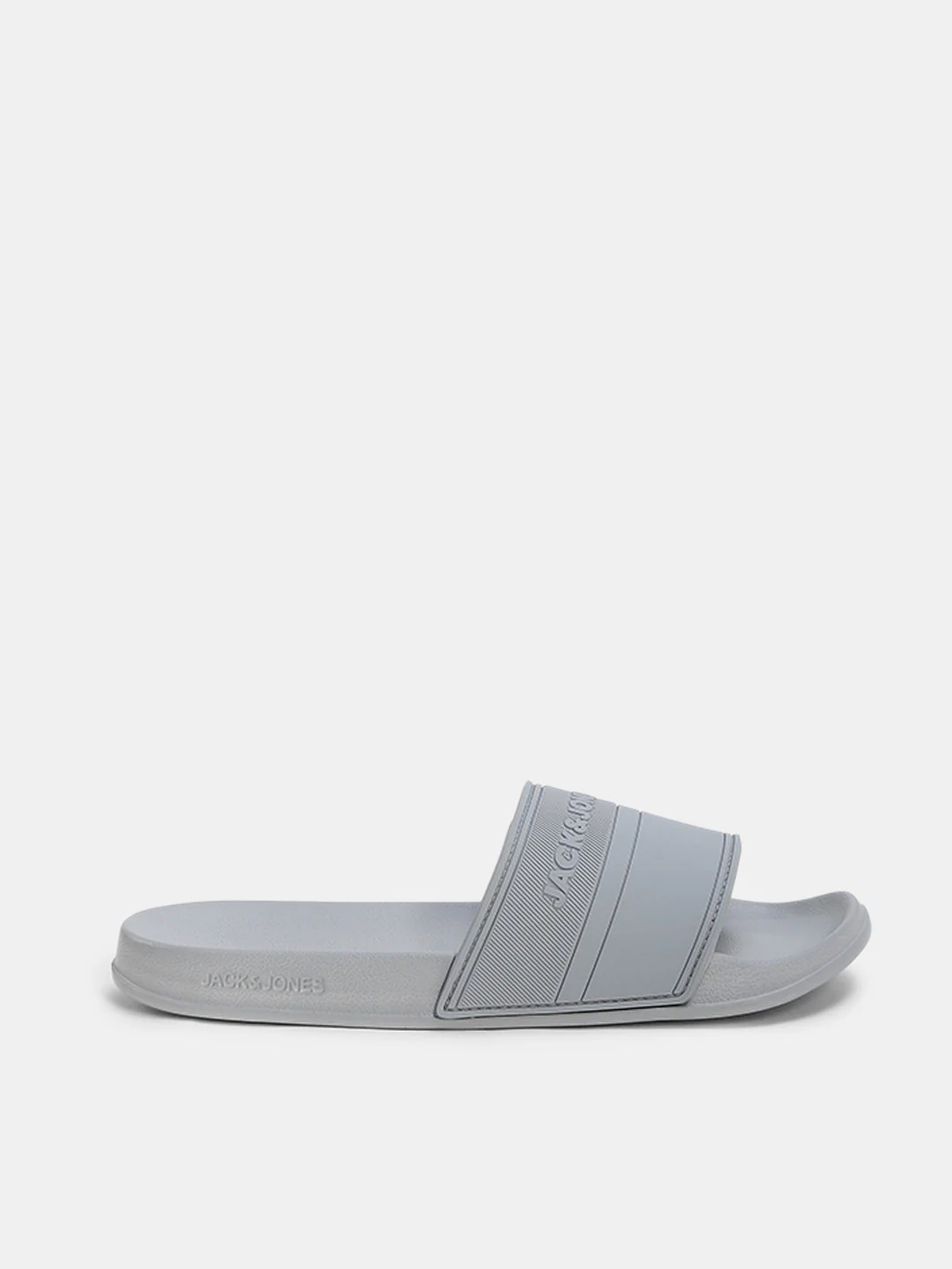 Grey Logo Print Pool Sliders - Image 2
