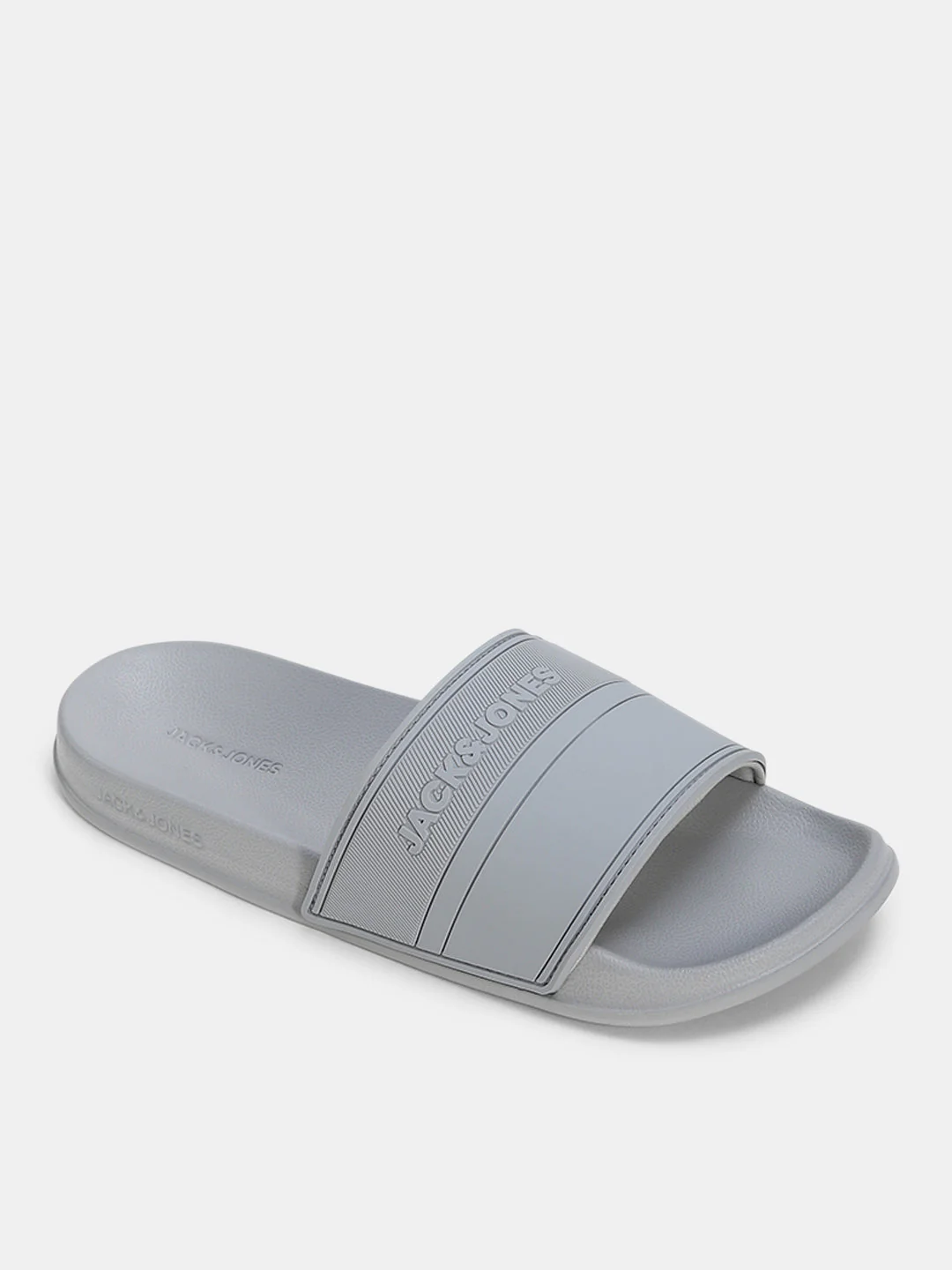 Grey Logo Print Pool Sliders - Image 4
