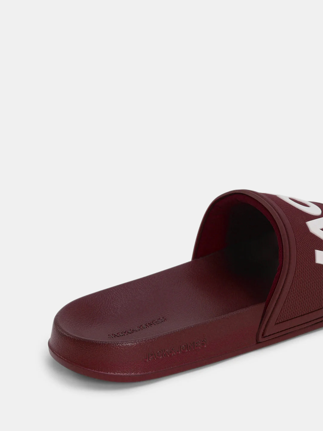 Dark Red Logo Print Pool Sliders - Image 8